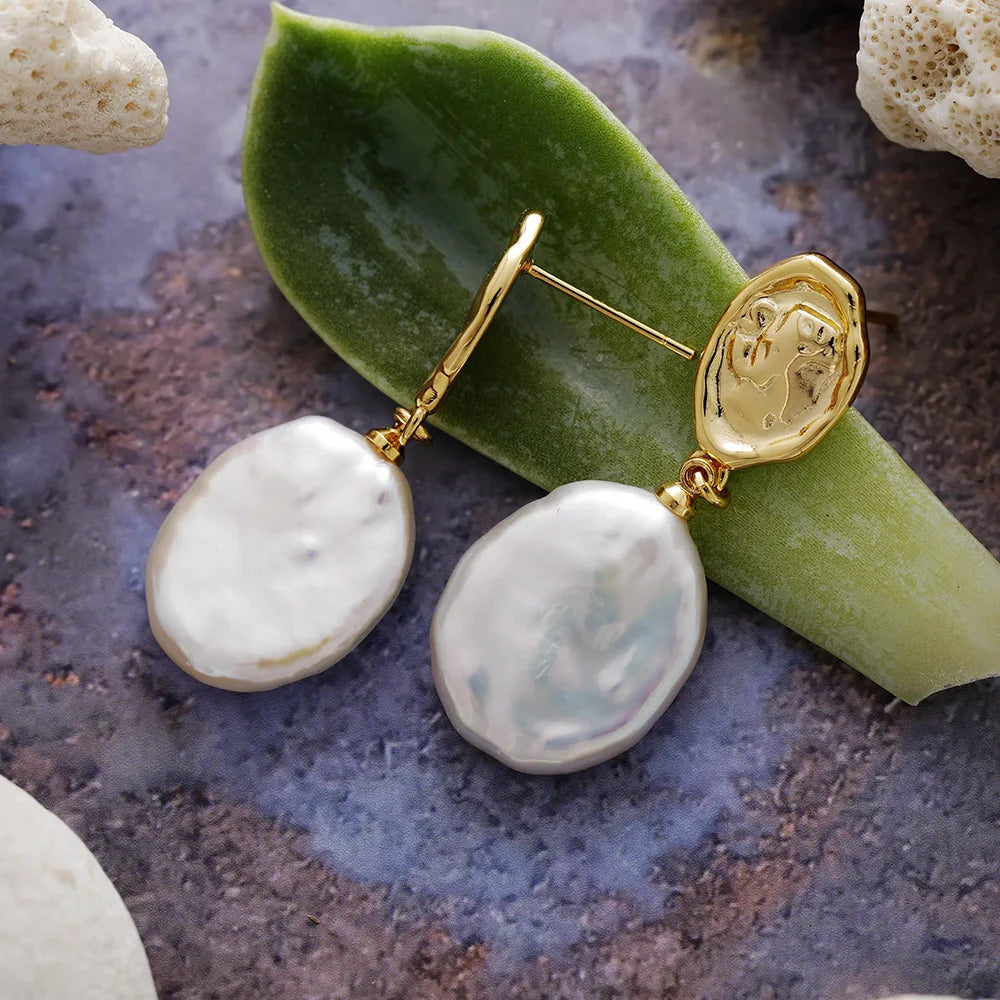 Natural Freshwater Pearls Dolce Vita Style Earrings