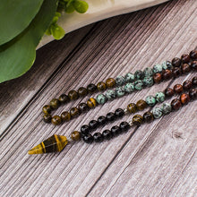 Load image into Gallery viewer, Natural Black Onyx, Turquoise &amp; Tiger&#39;s Eye 108 Beads Mala Necklace

