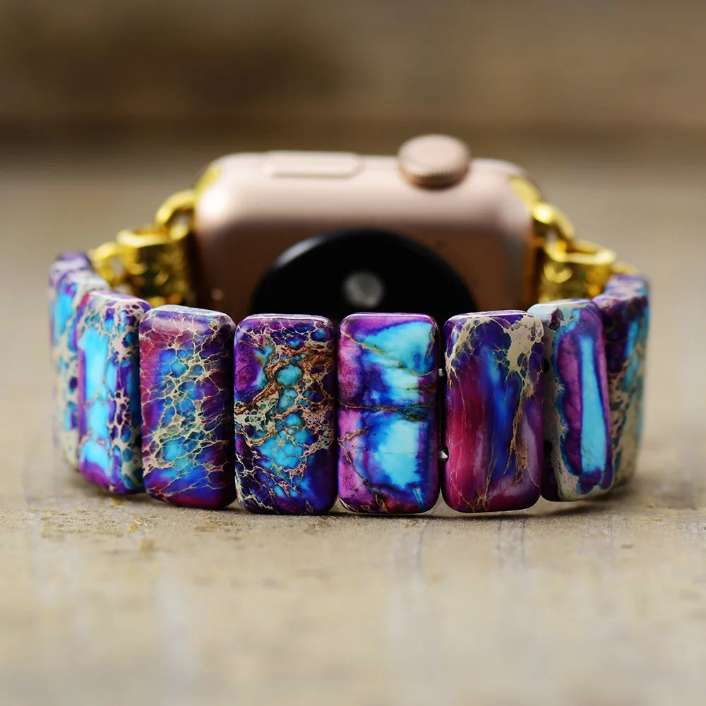 Natural Purple Imperial Jasper Smartwatch Band