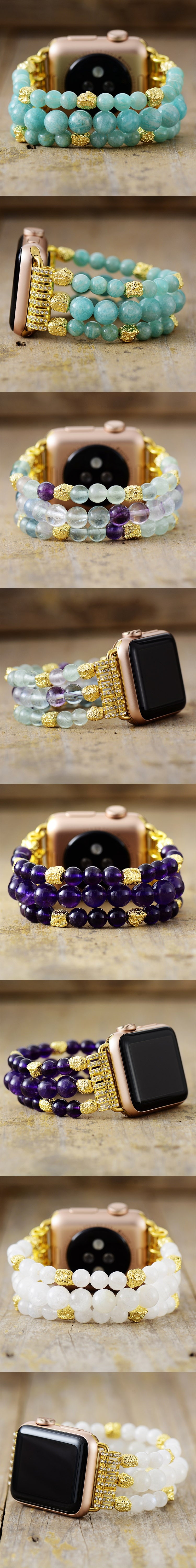 Natural Amethyst Apple Watch Band