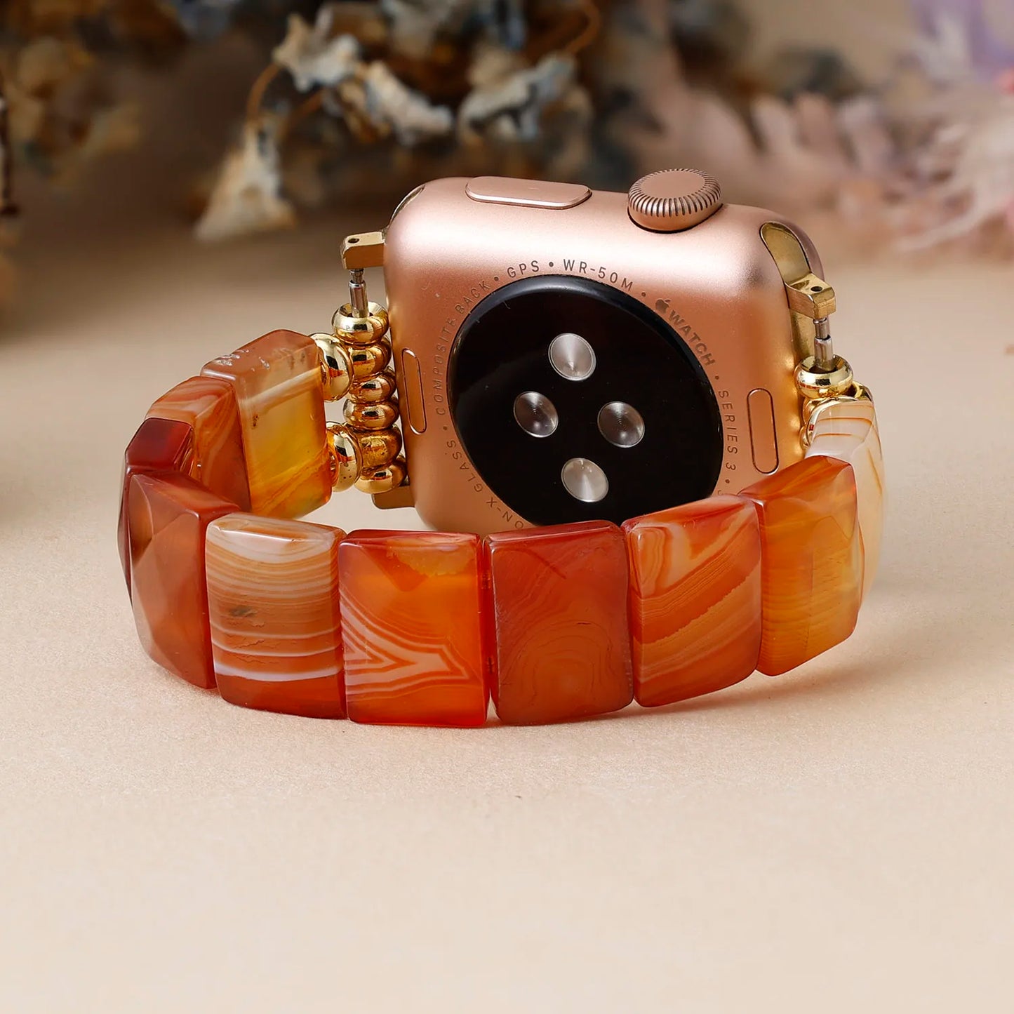 Natural Carnelian Smartwatch Band