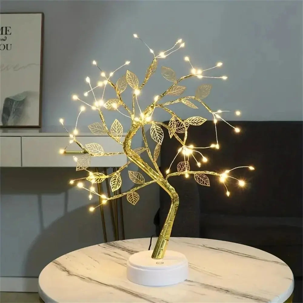 Handmade Lucky Tree Table Lamp with LED Lights