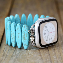 Load image into Gallery viewer, Natural Turquoise Apple Smartwatch Band
