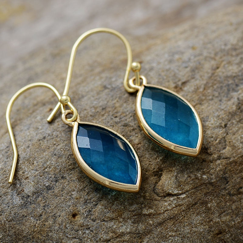Natural Blue Quartz Earrings