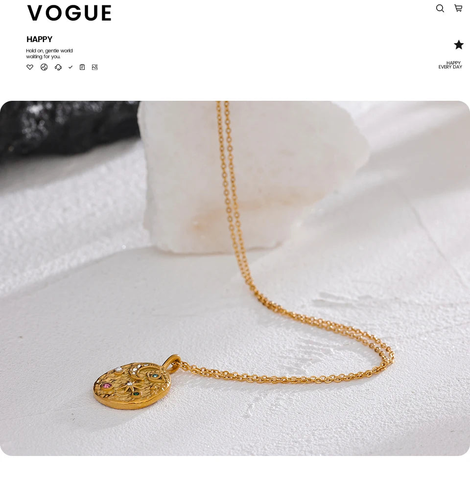 Sacred Intuition - Gold Plated Esoteric Chic Necklace