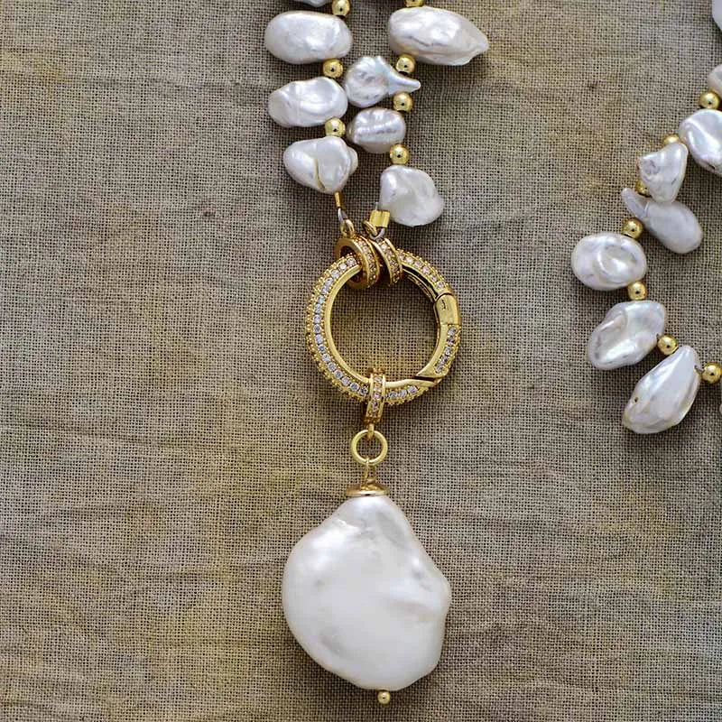 Natural Freshwater Pearls Collar Necklace