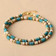 Load image into Gallery viewer, Natural Turquoise, Howlite &amp; Sodalite Choker Necklace
