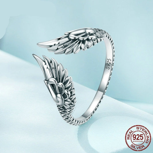 Angel Wings Sterling Silver Ring