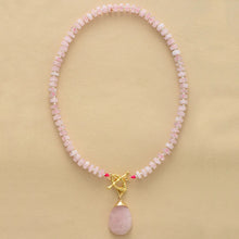 Load image into Gallery viewer, Natural Rose Quartz Lariat Necklace
