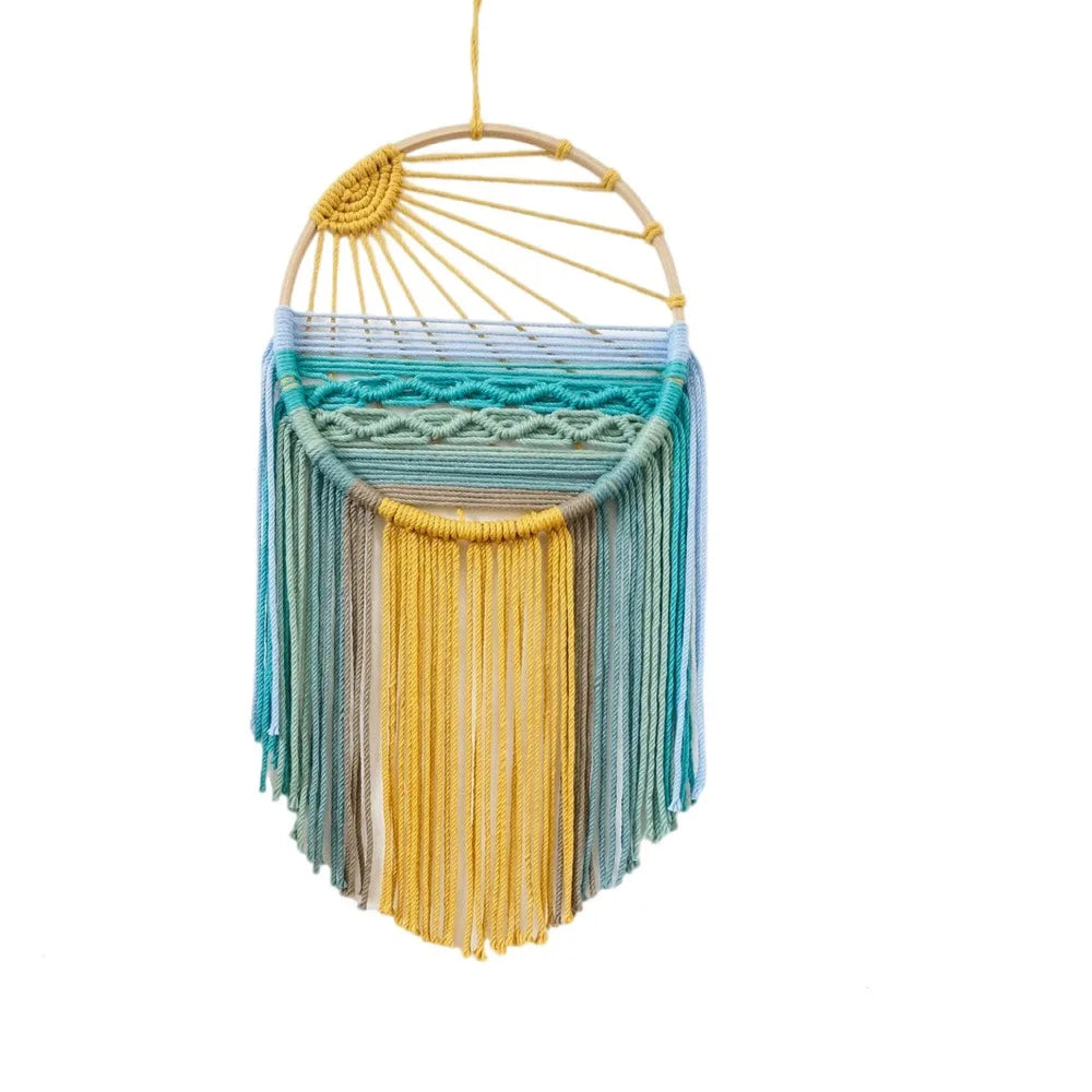 Handwoven Cotton Sunrise & Sunset Tapestry Macrame Wall Decor