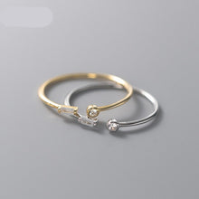 Load image into Gallery viewer, Minimalist Sterling Silver 14K Gold Ring
