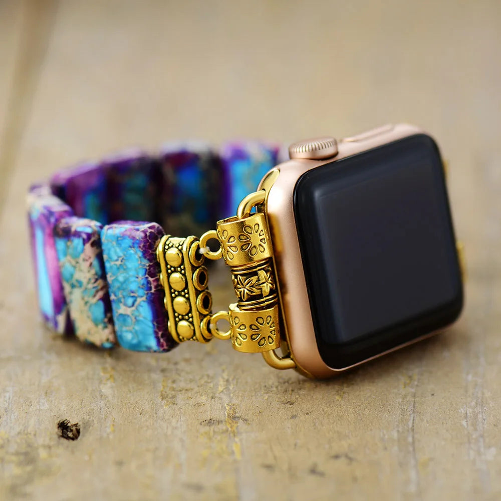 Natural Purple Imperial Jasper Smartwatch Band