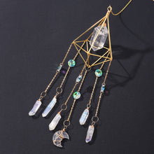Load image into Gallery viewer, Natural Gemstone Prism &amp; Moon Sun Catcher
