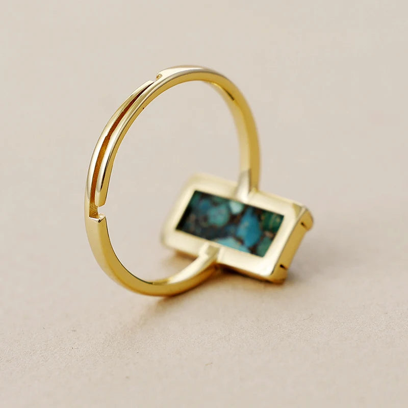 Natural Turquoise Minimalist Ring