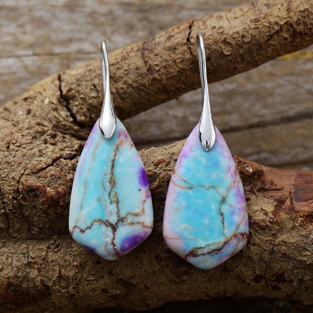 Natural Imperial Jasper Ethnic Earrings