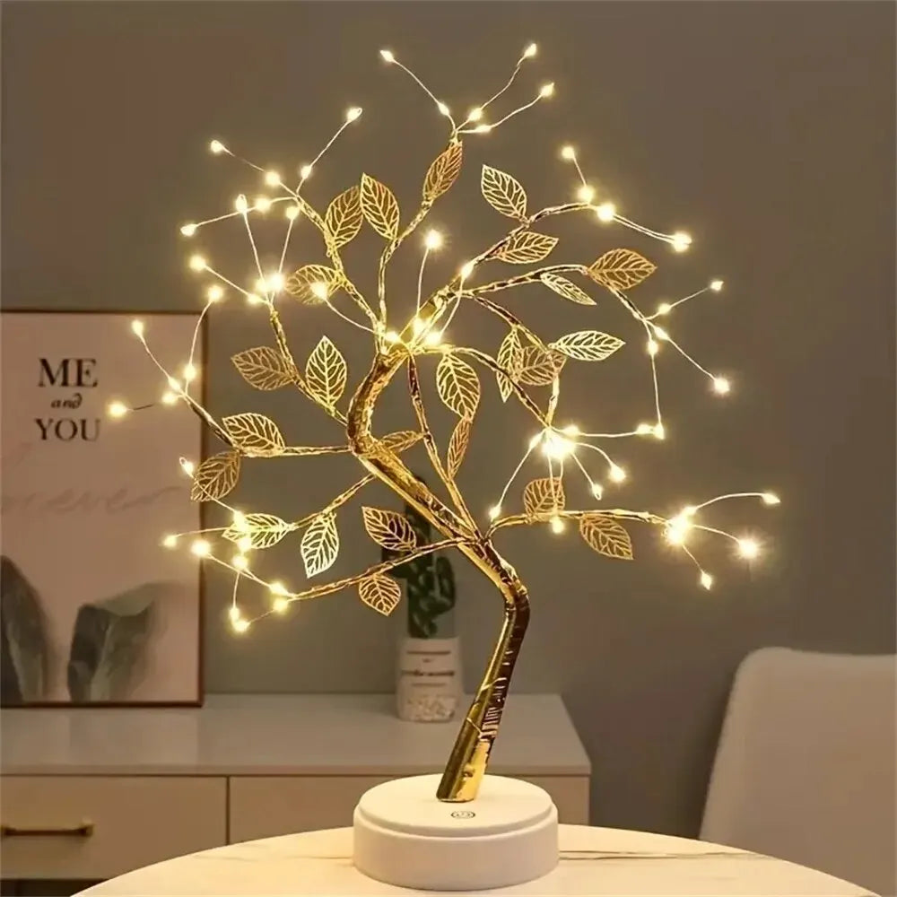 Handmade Lucky Tree Table Lamp with LED Lights