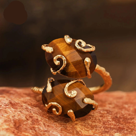 Natural Double Stone Ring