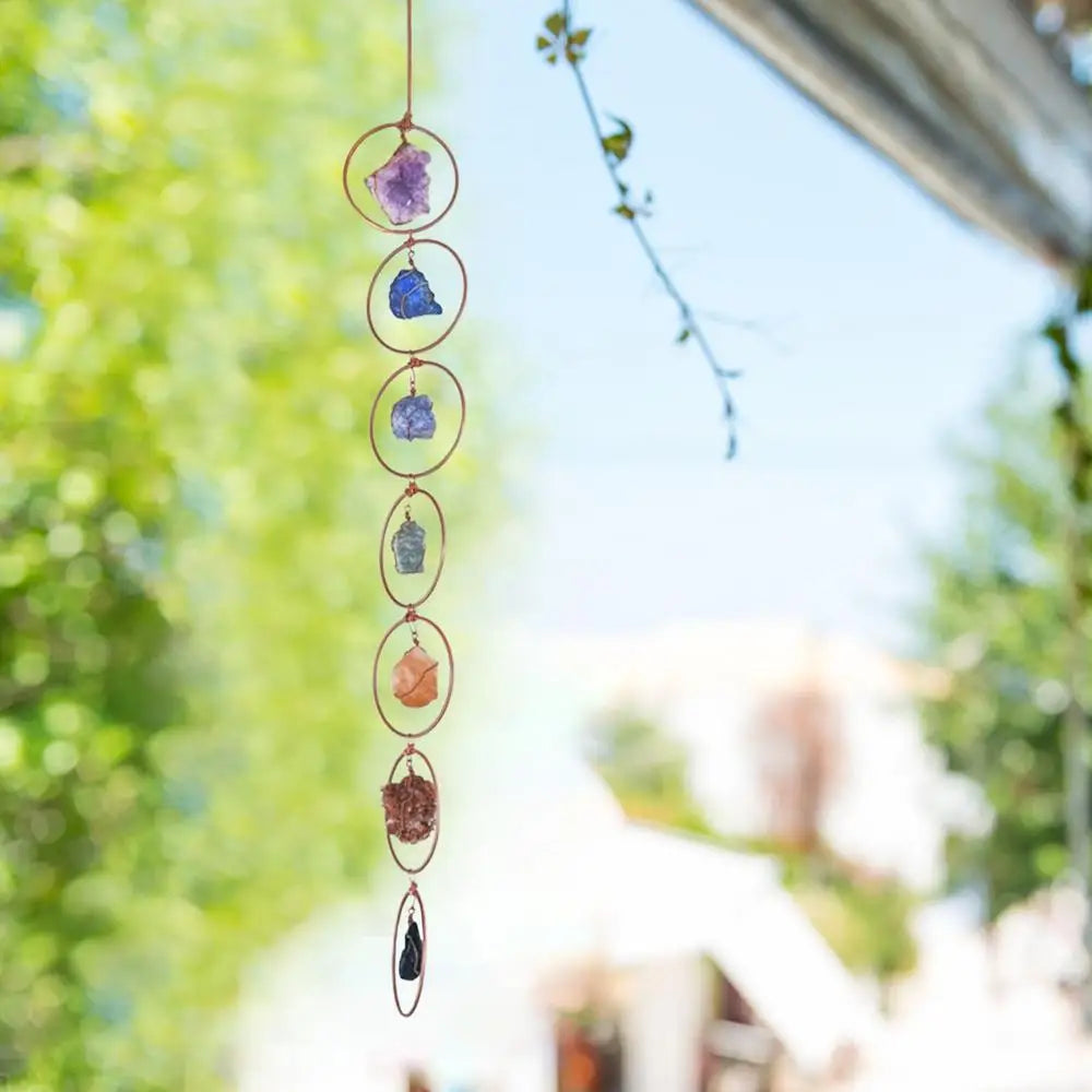 Natural 7 Chakras Gemstones Wall Decor