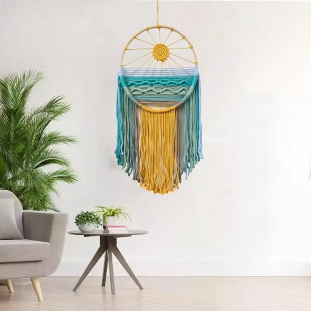 Handwoven Cotton Sunrise & Sunset Tapestry Macrame Wall Decor