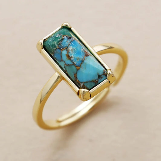 Natural Turquoise Minimalist Ring