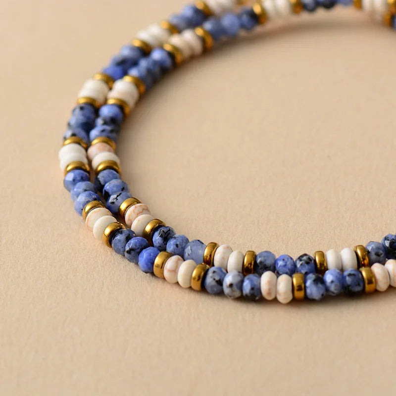 Natural Turquoise, Howlite & Sodalite Choker Necklace