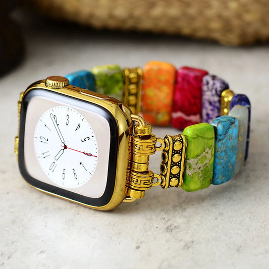 Natural 7 Chakras Jasper Smartwatch Band