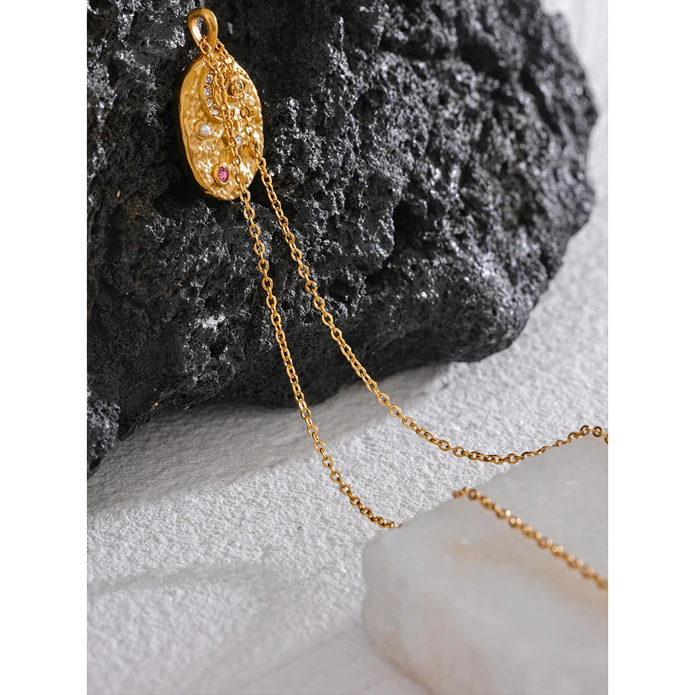 Sacred Intuition - Gold Plated Esoteric Chic Necklace