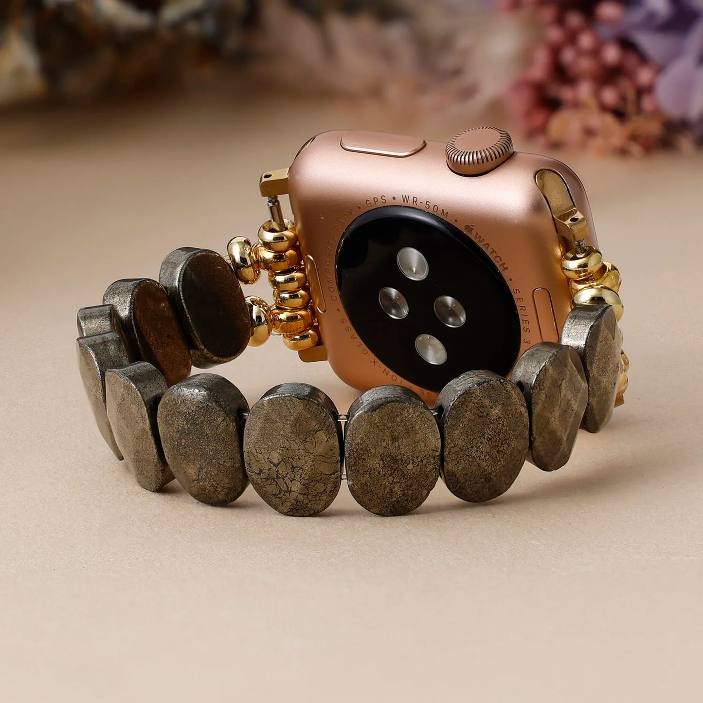 Natural Pyrite Stone Smartwatch Band