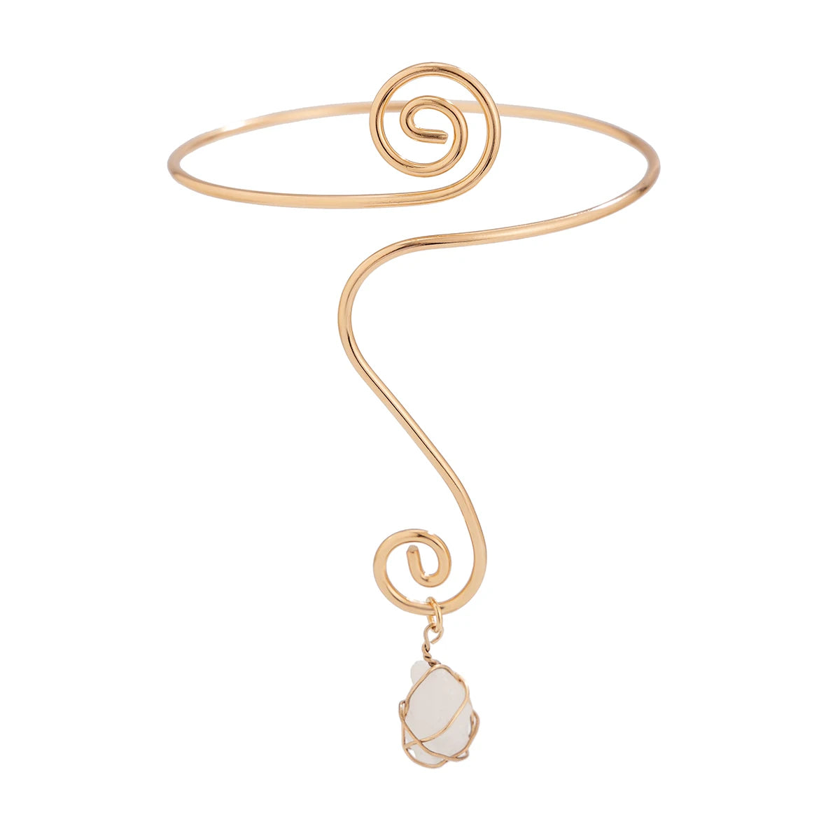 Natural Water Drop Stone Upper Arm Cuff Bangle