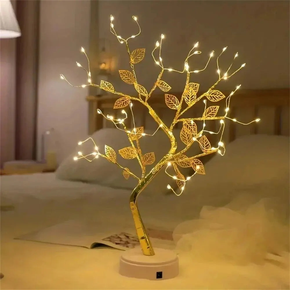 Handmade Lucky Tree Table Lamp with LED Lights