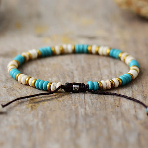 Natural Turquoise, Howlite & Sodalite Wrap Bracelet