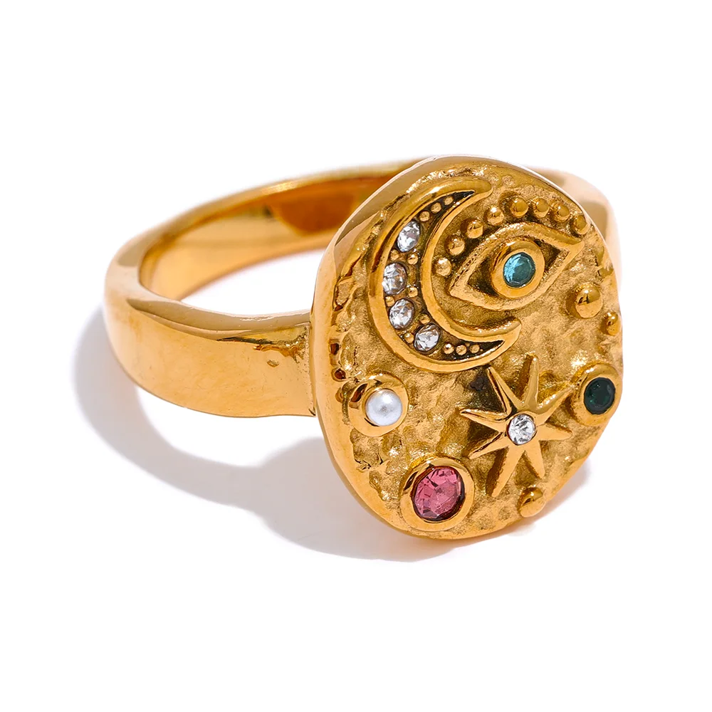 Sacred Intuition – Gold Plated Esoteric Chic Ring