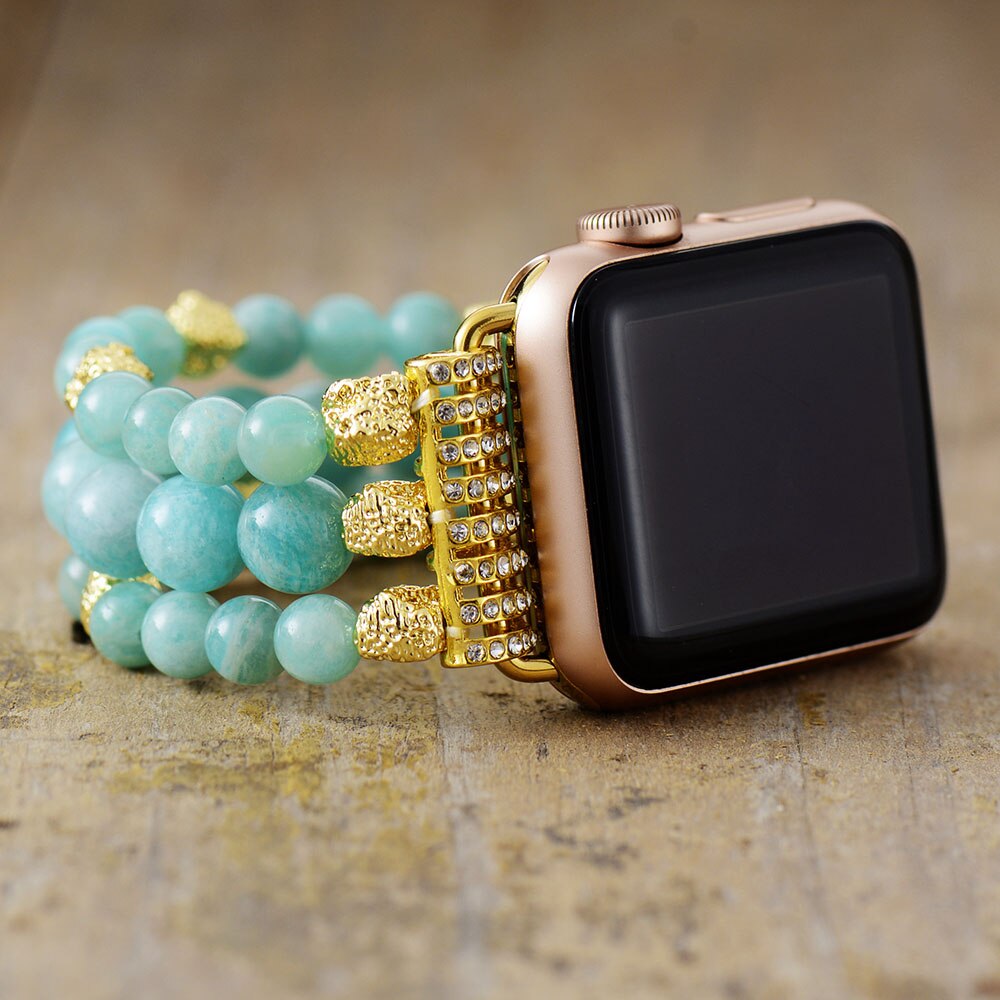 Natural Amazonite Smartwatch Band