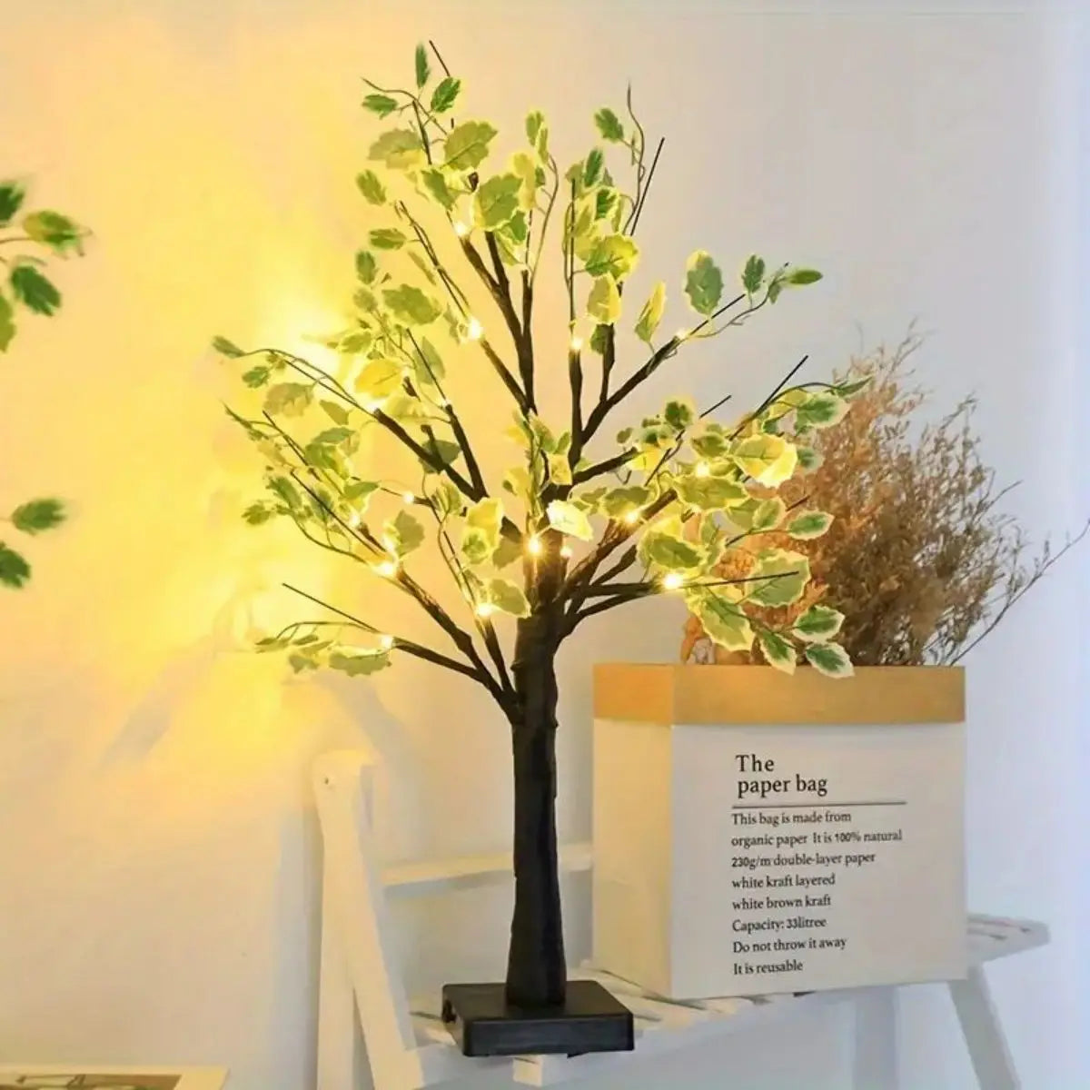 Handcrafted LED Light Birch Tree