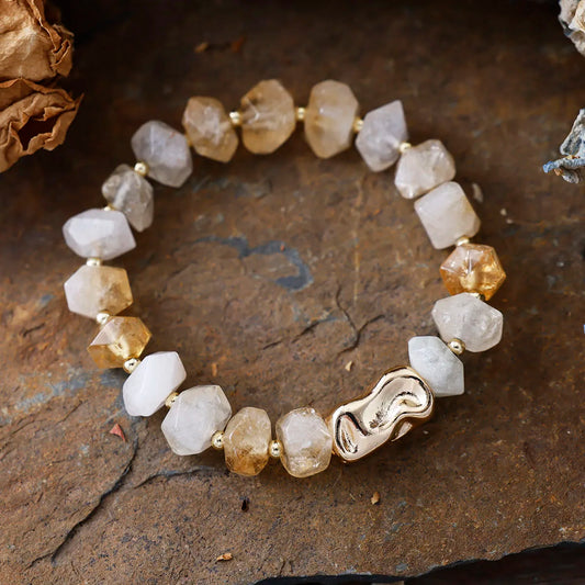 Natural Irregular Citrine Bracelet