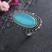 Load image into Gallery viewer, Natural Turquoise Silver Ring
