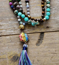 Load image into Gallery viewer, Natural Mixed Gemstones Rainbow 108 Beads Mala
