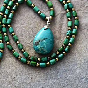 Natural African Turquoise Necklace