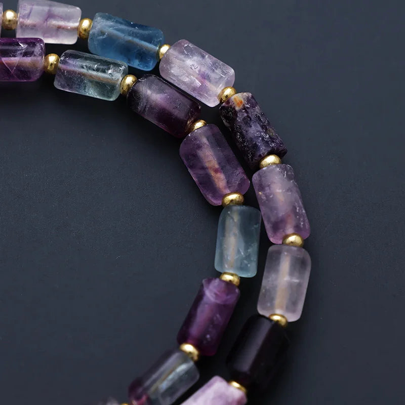 Natural Rainbow Fluorite Choker Necklace