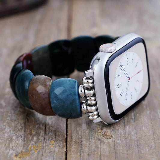 Natural Indian Agate Smartwatch Band