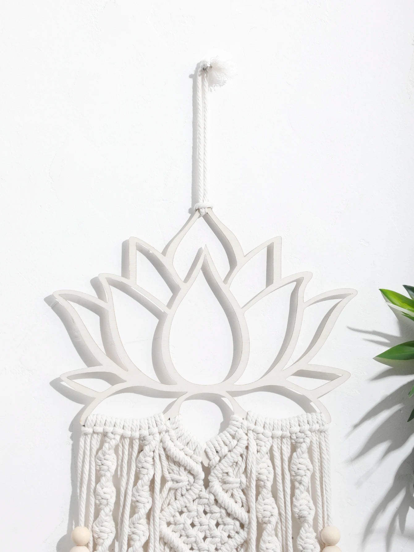 Handwoven Macrame Lotus Wall Decoration