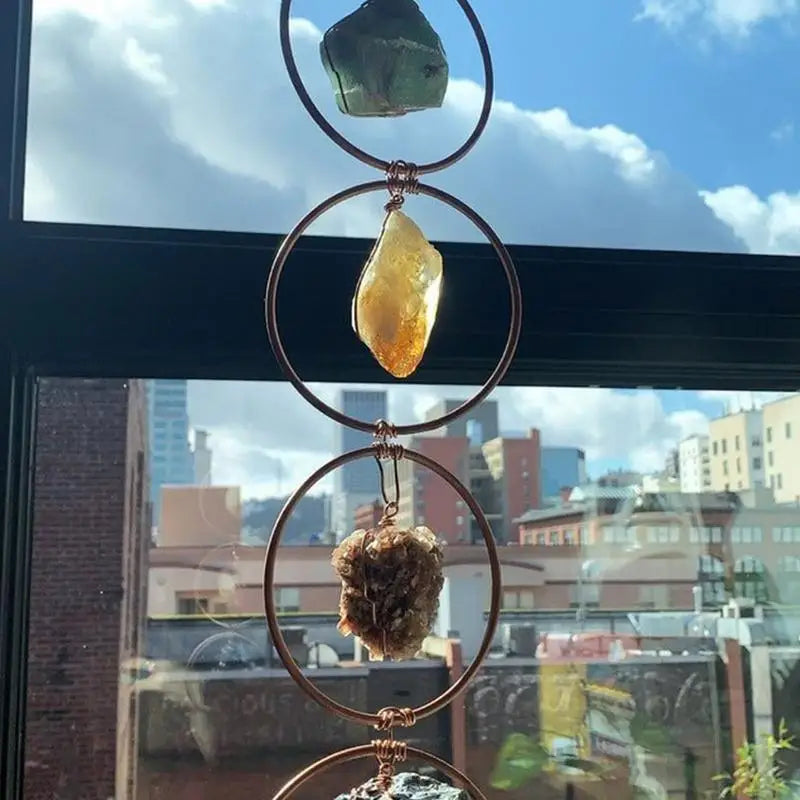 Natural 7 Chakras Gemstones Wall Decor