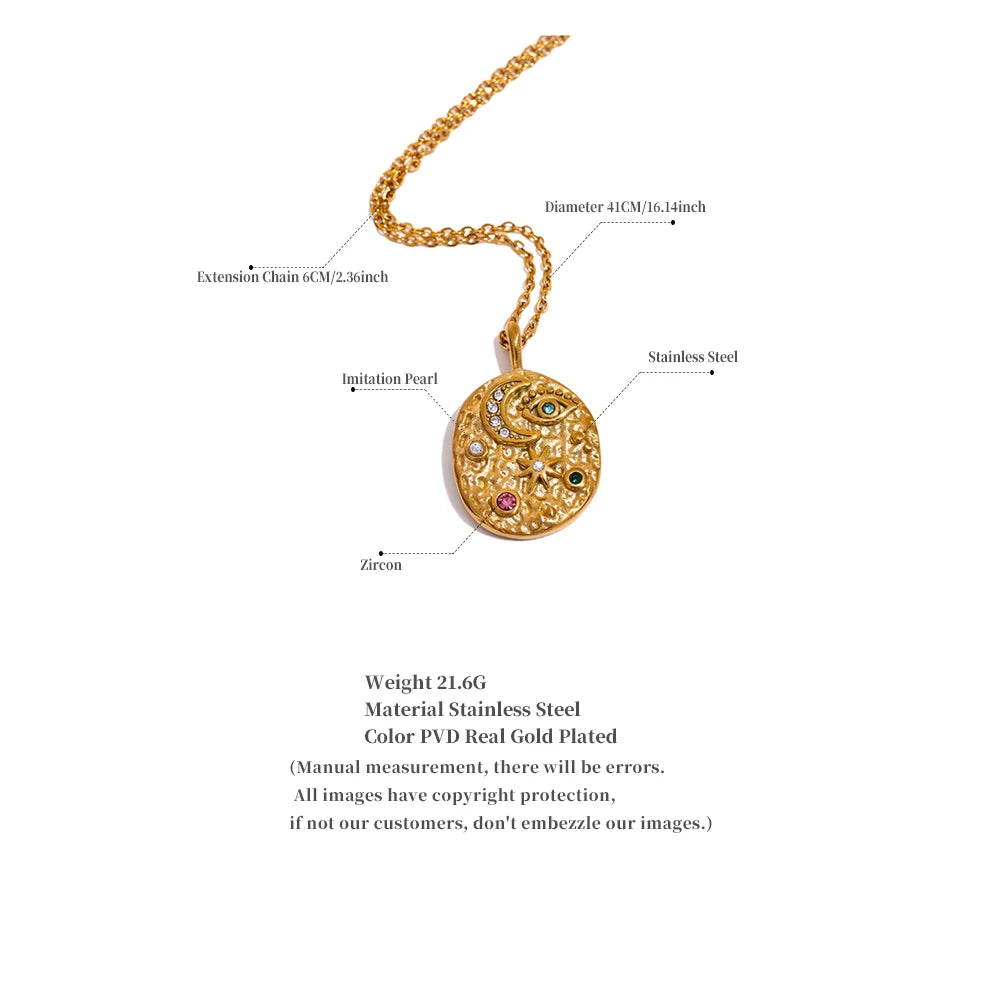 Sacred Intuition - Gold Plated Esoteric Chic Necklace