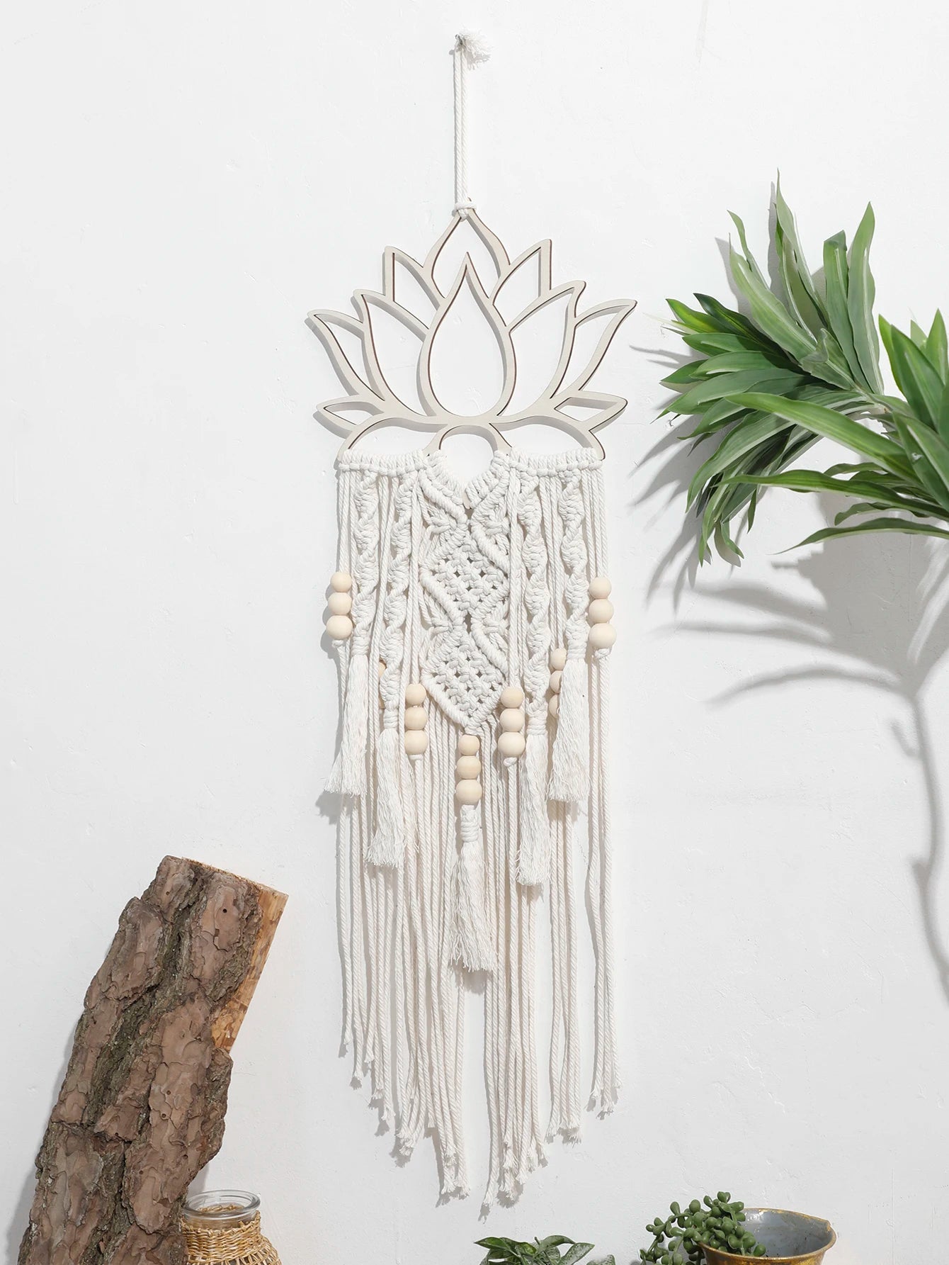 Handwoven Macrame Lotus Wall Decoration