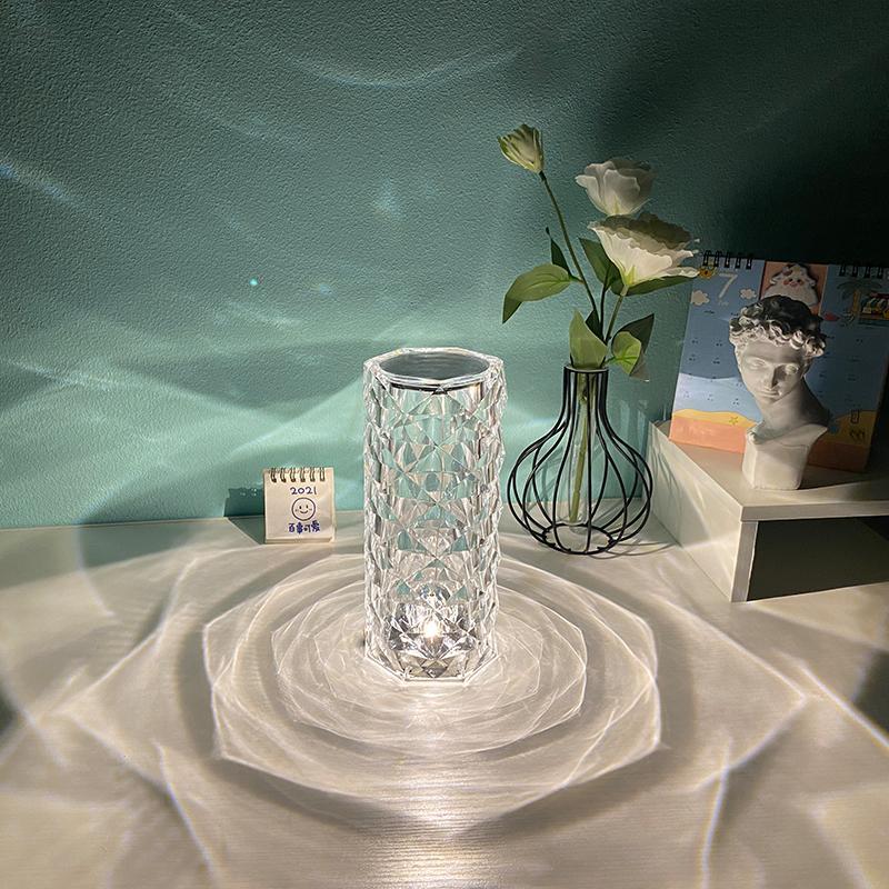 Rose Mandala Crystal Diamond Table Lamp