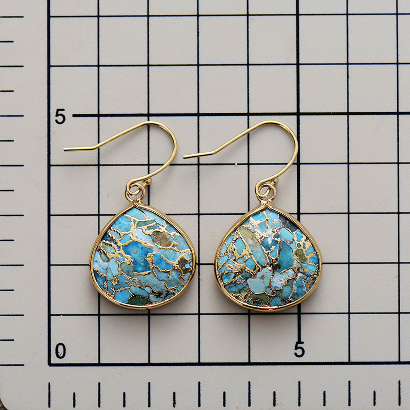 Natural Turquoise Waterdrop Earrings