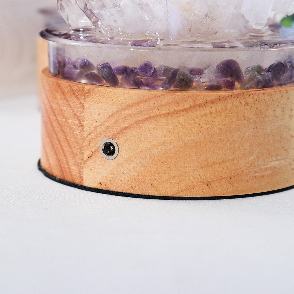 Natural Clear Quartz Crystal Manifestation Lamp