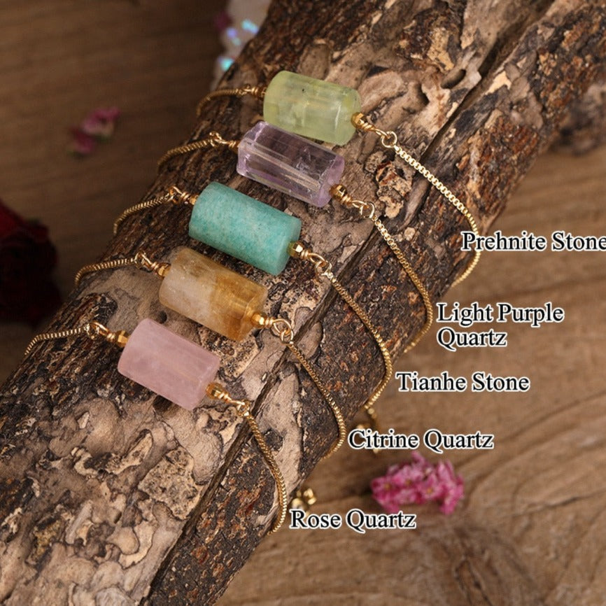 Elegant Golden Chain Bracelet with Single Dream Amethyst Bead