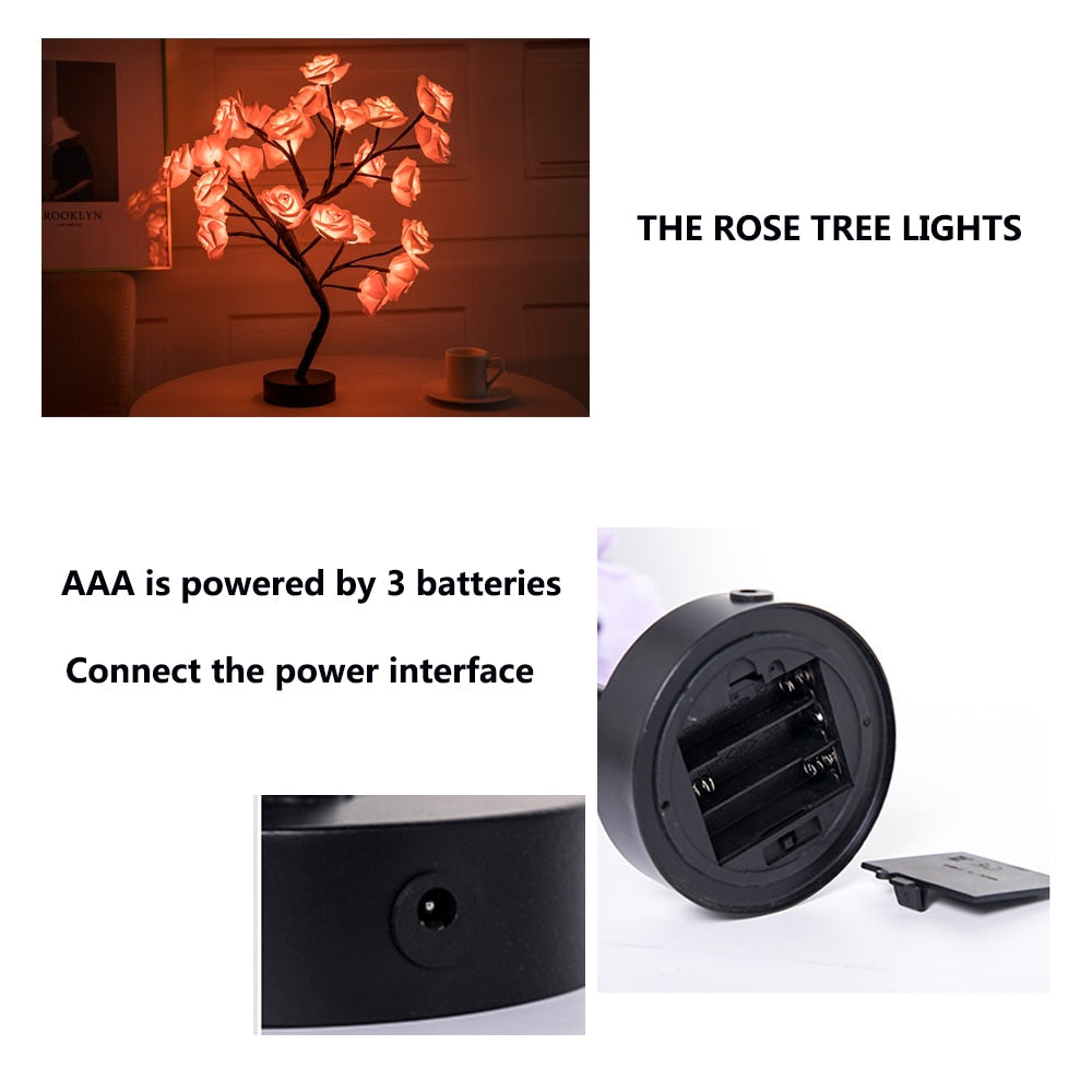 LED Rose Bonsai Lamp