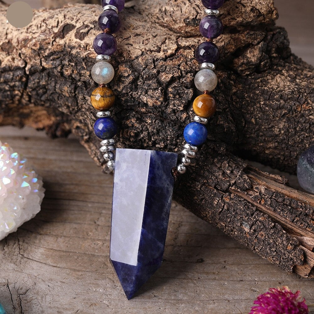 High Priestess Jasper Spear deals + Sodalite Necklace